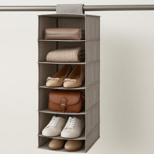 11 Hanging Closet Organizer with Multiple Shelves for Shoes and Accessories