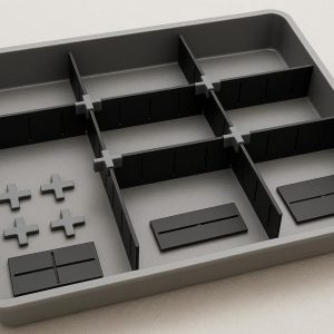 5 Modular Drawer Divider System with Connectors for Custom Toolbox Layout