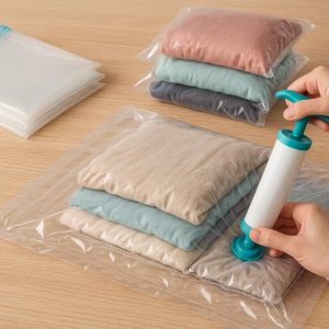 9 Vacuum Storage Bags with Hand Pump for Seasonal Clothes Compression